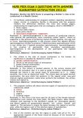 NURS PEDS EXAM II QUESTIONS WITH ANSWERS GUARANTEED SATSFACTION 2023 A&plus;