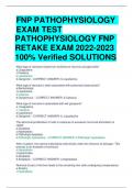 Exam &lpar;elaborations&rpar; FNP PATHOPHYSIOLOGY 