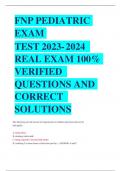 Exam (elaborations) FNP PEDIATRIC 