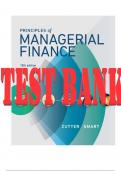 TEST BANK for Principles of Managerial Finance 15th Edition by Chad Zutter & Scott Smart - All Chapters 1-19&period;
