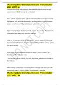 CNA Competency Exam Questions and Answers Latest 2023 RATED A&plus;