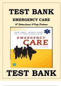 TEST BANK FOR EMERGENCY CARE 14TH EDITION BY DANIEL J. LIMMER Emergency Care, 14e (Limmer/O'Keefe/Dickinson) Test Bank Limmer Emergency Care 14th Edition Test Bank 