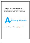 NR 326 ATI MENTAL HEALTH  PRACTICE FINAL STUDY GUIDE 2021