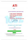 Complete and Latest Guide For ATI PN FUNDAMENTAL PROCTORED EXAM  2023 ATI PN FUNDAMENTALS PROCTORED 