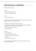 SPM 3204 Exam 2 2023&sol;2024