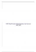 EMT Final Practice Fisdap Questions And Answers/ 2022_2023