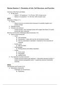 AP Biology - Review Session 1 notes & summary  (Unit 1 & 2)