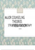 CNL 500 Topic 8 Assignment: Benchmark - Major Counseling Theories Presentation (Obj. 8.1 and 8.2)