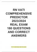 RN VATI COMPREHENSIVE PREDICTOR 2023/2024  REAL EXAM  180 QUESTIONS AND CORRECT ANSWERS
