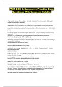 PAEA EOC & Summative Practice Exam Questions With Complete Solution