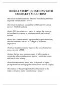 IBHRE-1 STUDY QUESTIONS WITH COMPLETE SOLUTIONS
