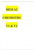 Hesi A2 Chemistry exam V1 & V2  LATEST REVISED 2023/2024