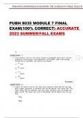 PUBH 8035 MODULE 7 FINAL EXAM&lpar;100&percnt; CORRECT&rpar; ACCURATE 2023 SUMMER&sol;FALL EXAMS