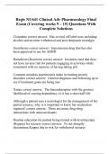 Regis NU641 Clinical Adv Pharmacology Final Exam &lpar;Covering weeks 9 &ndash; 15&rpar; Questions With Complete Solutions
