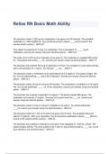 Relias RN Basic Math Ability Questios & Answers 2023 ( A+ GRADED 100% VERIFIED)