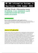 NR 360 Entire Course Assignment Week 1 &ndash; 8  2023&sol;2024 Accurate Summer-Fall  Chamberlain University  TOP PRIORITY 100&percnt; NEW