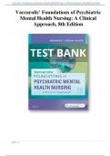 Test Bank  Varcarolis’ Foundations of Psychiatric Mental Health Nursing: A Clinical Approach, 8th Edition by Halter  All chapters | A+ ULTIMATE GUIDE 2022