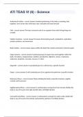 ATI TEAS VI &lpar;6&rpar; - Science
