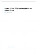 ATI RN Leadership Management 2019 Retake Guide&period;
