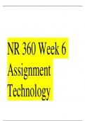 NR 360 Entire Course Assignment Week 1 – 8  2023/2024 Accurate Summer-Fall  Chamberlain University  TOP PRIORITY 100% NEW