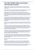 The UGA US&sol;GA History Exemption Test Already Passed&excl;&excl;