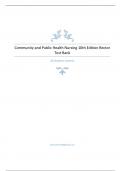 Community and Public Health Nursing 10th Edition Rector Test Bank.