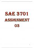 SAE 3701 ASSIGNMENT 03