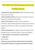 WGU D027 EXAM 2023 Questions and Answers (Verified Answers)
