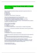 CNA Oregon State Exam With 100&percnt; Correct Answers 2023