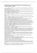 National Portion - Real Estate Prep Exam Correct Questions and Answers Graded A&plus; 100&percnt;