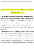 AHIP Final Examination Questions and Answers Latest (2023 / 2024) (Verified Answers)