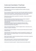 Control and Coordination Final Exam