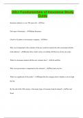Bundle for Fundamentals of Insurance  Exams Compilation &vert; Verified &vert; Guaranteed Success