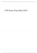 CTR Exam Prep Q&A 2023