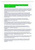 Evolve Pharmacology Hesi Practice Exam Graded A&plus;