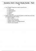 Genetics Unit 1 Exam &num;1 Study Guide &lpar;Part 2&rpar;