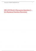 SBE 430 Week 6 Discussion Question 2 – Is E-Business Function Necessary