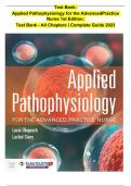 Test Bank: Applied Pathophysiology for the AdvancedPractice Nurse 1st Edition; Test Bank - All Chapters | Complete Guide 2023