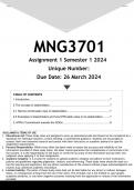 MNG3701 Assignment 1 (ANSWERS) Semester 1 2024 - DISTINCTION GUARANTEED