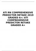 ATI RN COMPREHENSIVE PREDICTOR RETAKE 2019 GRADED A+/ ATI COMPREHENSIVE PREDICTOR RETAKE GRADED A+