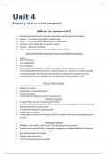 Health and Social Care UNIT4- Enquires into Research notes