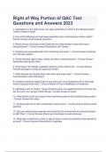 Right of Way Portion of QAC Test Questions and Answers 2023&period;