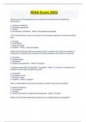 AHIMA RHIA Exam Prep &lpar;7th Edition&rpar; Questions And Answers 2023 &comma;RHIA Exam Prep 2023 A&plus; &comma;RHIA MOCK EXAM Questions And Answers 2023 &comma;RHIA Exam Prep Fourth edition&comma; domain 1 2023 &comma;RHIA AHIMA practice test August Exam 2023 &comma;RHIA EXAM PREP 2023 & RHIA Exam 2023