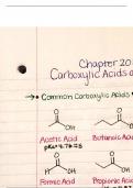 Chapter 20: Carboxylic Acids and their Derivatives Chapter Summary & Cheat Sheet
