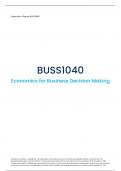 Lecture notes BUSS1040 Economics For Business Decision Making