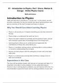 Introduction to Physics,(Part 1)Force, Motion & Energy