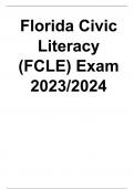 Florida Civic Literacy (FCLE) Exam 2023/2024