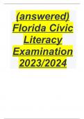 (answered) Florida Civic Literacy Examination 2023/2024