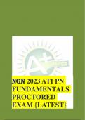 NGN 2023 ATI PN FUNDAMENTALS PROCTORED EXAM {LATEST} NGN 2023