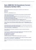 Epic AMB100&vert; 163 Questions&vert; Correct Answers&vert; Verified 100&percnt;